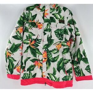 Rare The North Face Jacket Snowboard Ski Freeride Womens White Mahalo Hawaiian